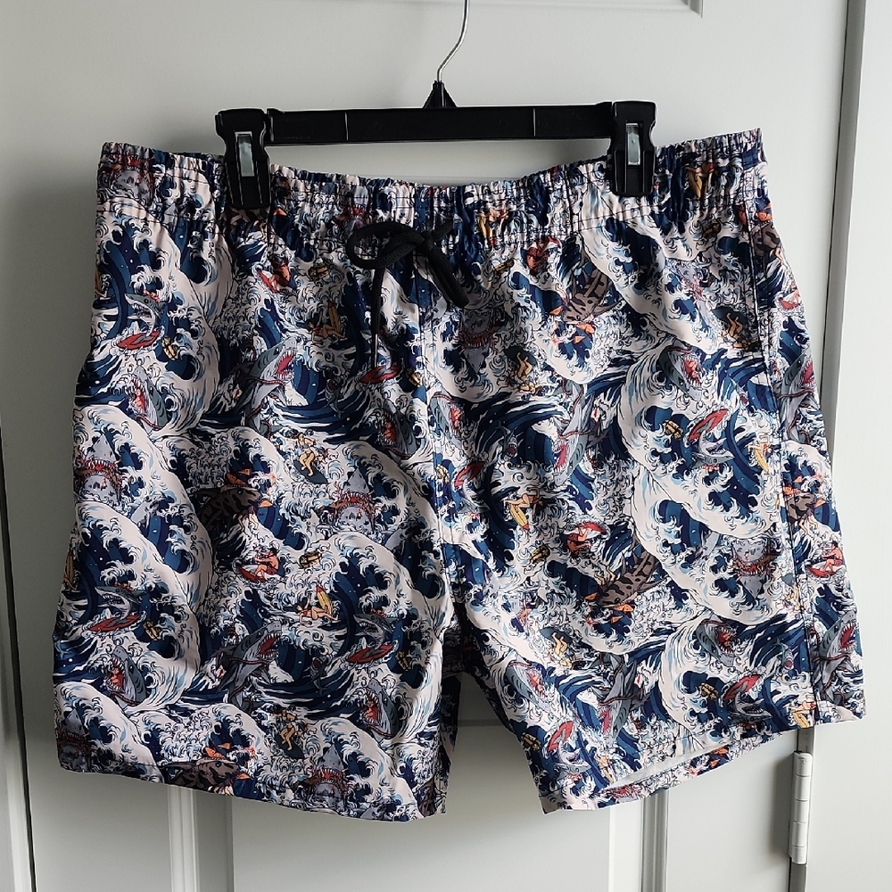 Culprit Men's Swim Shorts with Wave Print  XXL #22